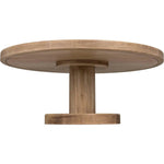 Milena Wood Round Coffee Table, Washed Walnut - LOOMLAN - Noir - Coffee Tables