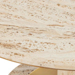 Miles Travertine Cocktail Table - LOOMLAN - Currey & Co - Coffee Tables