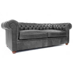 Miller Grey Chesterfield Leather Sofa Made to Order - LOOMLAN - Uptown Sebastian - Sofas & Loveseats