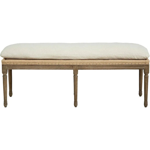 Milton Linen Stylish Bench - LOOMLAN - Furniture Classics - Dining Benches