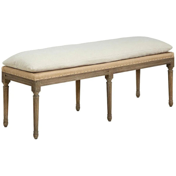 Milton Linen Stylish Bench - LOOMLAN - Furniture Classics - Dining Benches