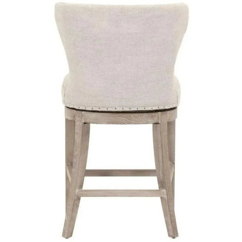 Milton Swivel Counter Stool Bisque French Linen - LOOMLAN - Essentials For Living - Counter Stools