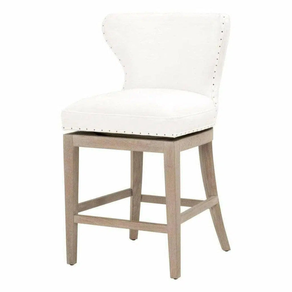 Milton Swivel Counter Stool LiveSmart White - LOOMLAN - Essentials For Living - Counter Stools