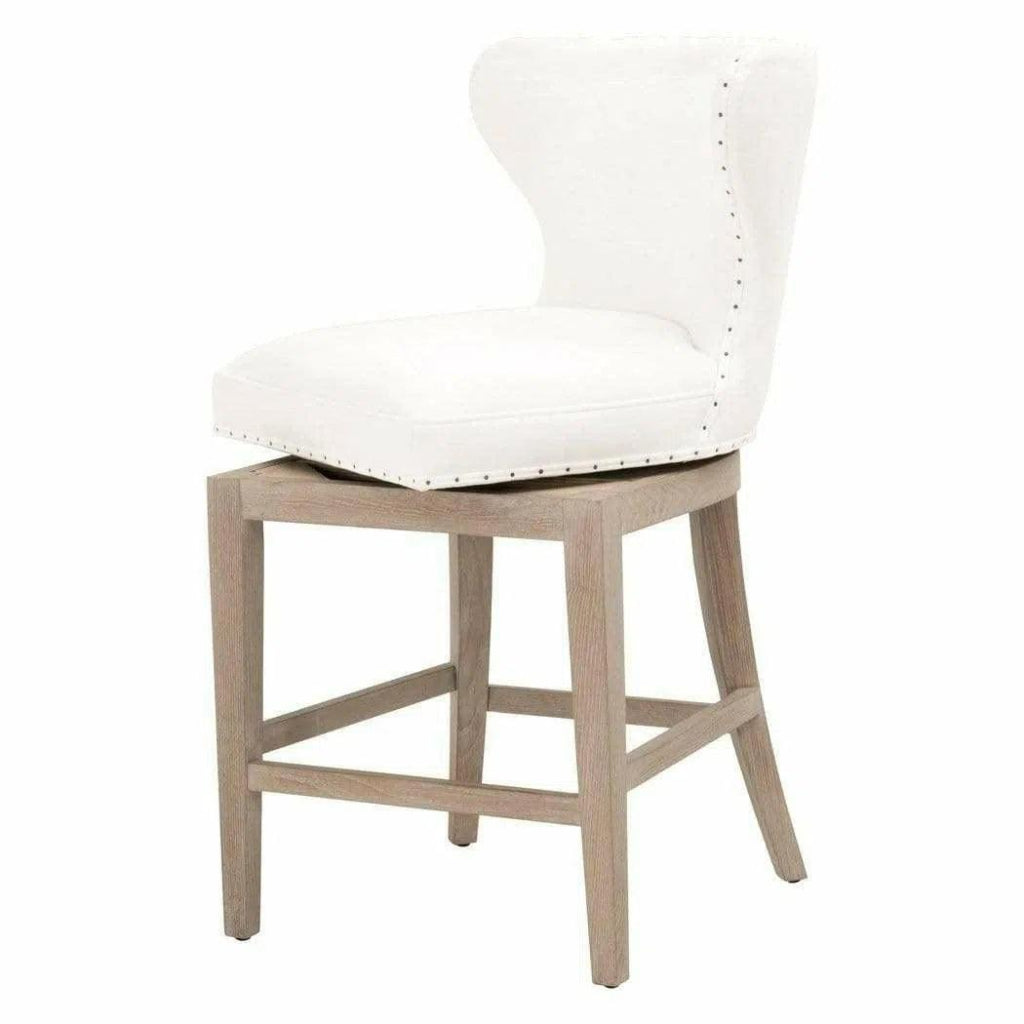 Milton Swivel Counter Stool LiveSmart White - LOOMLAN - Essentials For Living - Counter Stools