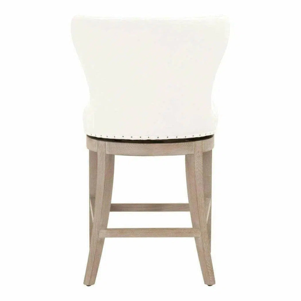 Milton Swivel Counter Stool LiveSmart White - LOOMLAN - Essentials For Living - Counter Stools