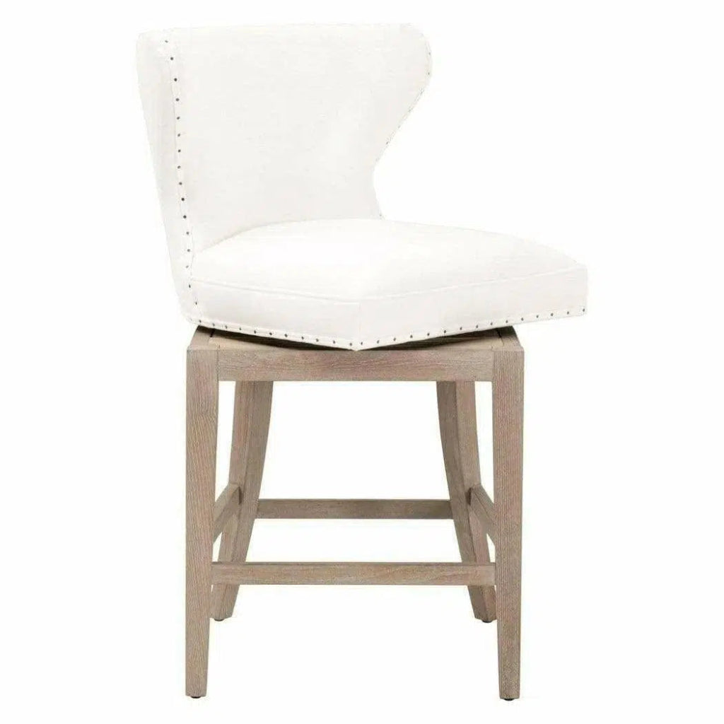 Milton Swivel Counter Stool LiveSmart White - LOOMLAN - Essentials For Living - Counter Stools