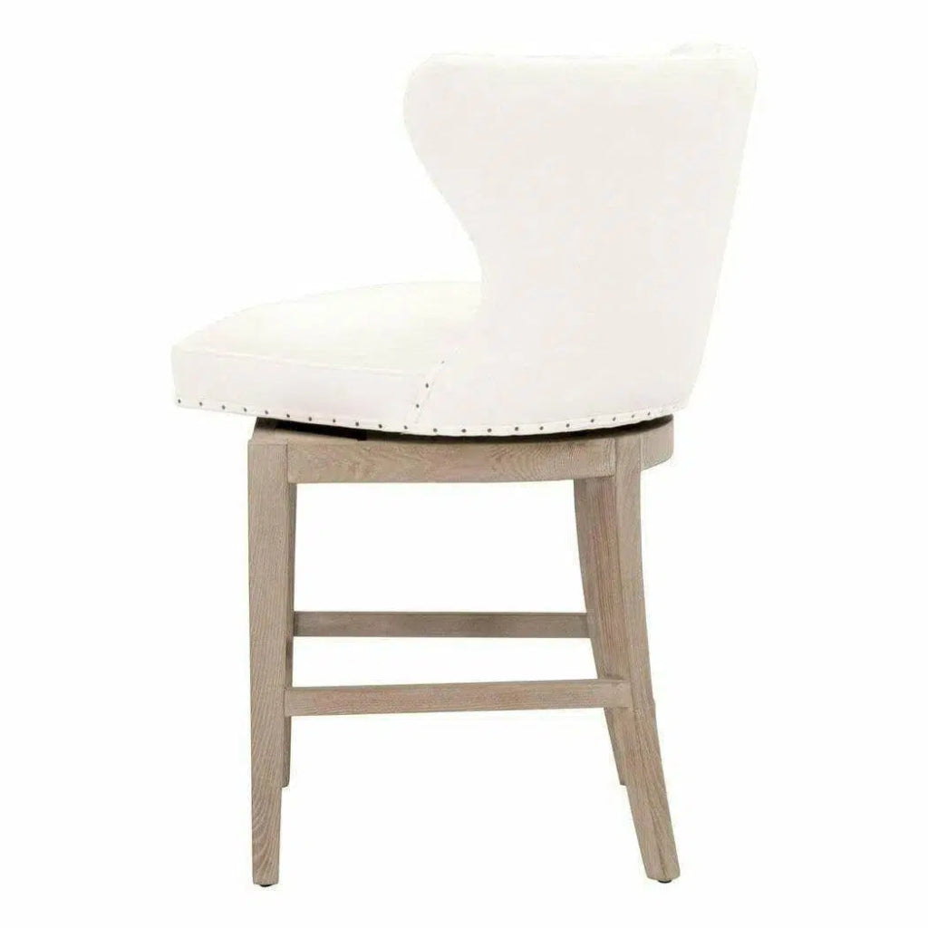 Milton Swivel Counter Stool LiveSmart White - LOOMLAN - Essentials For Living - Counter Stools