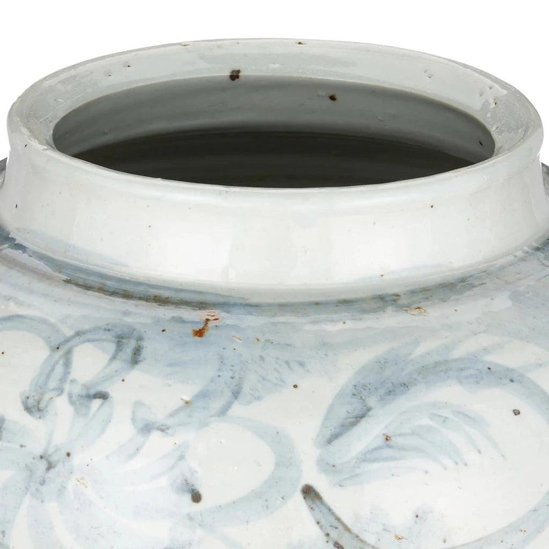 Ming - Style Countryside Large Preserve Pot - LOOMLAN - Currey & Co - Vases & Jars