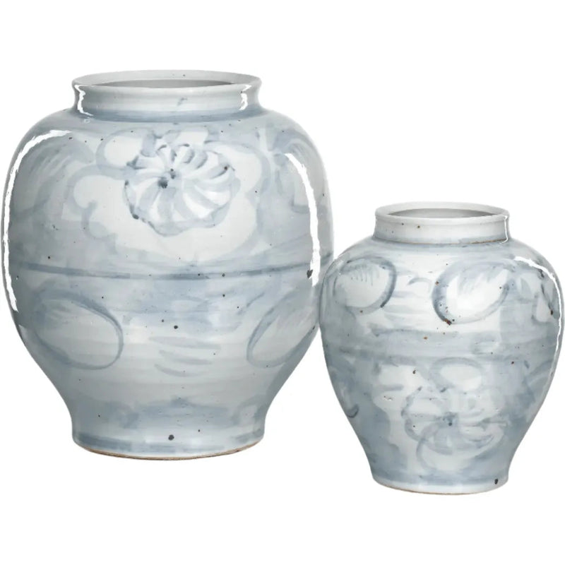 Ming - Style Countryside Medium Preserve Pot - LOOMLAN - Currey & Co - Vases & Jars