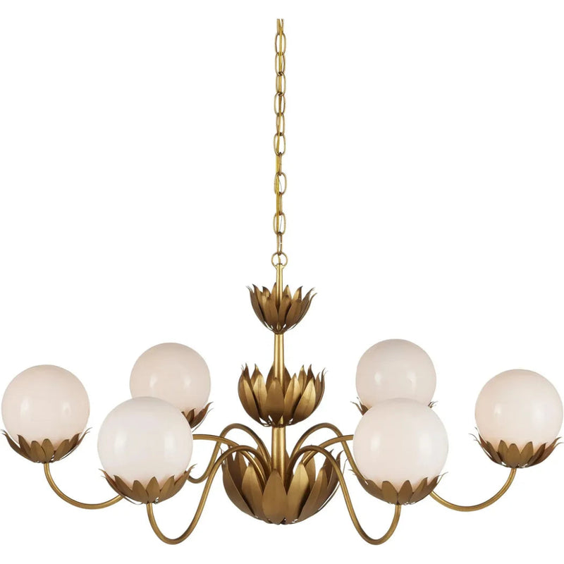 Mirasole Gold Chandelier - LOOMLAN - Currey & Co - Chandeliers