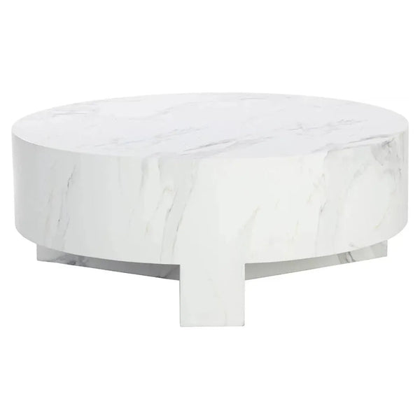 Mirella Coffee Table With White Marble - LOOMLAN - SUNPAN - Outdoor Coffee Tables