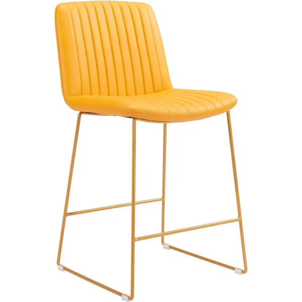 Mode Counter Chair (Set of 2) Yellow - LOOMLAN - Zuo Modern - Counter Stools