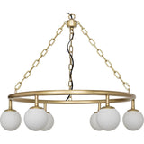 Modena Metal Small Chandelier With Brass - LOOMLAN - Noir - Chandeliers