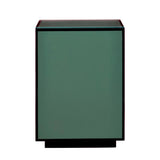 Modern Lacquer Glass Top Side Table - LOOMLAN - Currey & Co - Side Tables