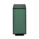 Modern Lacquer Glass Top Side Table - LOOMLAN - Currey & Co - Side Tables