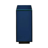 Modern Lacquer Glass Top Side Table - LOOMLAN - Currey & Co - Side Tables