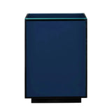 Modern Lacquer Glass Top Side Table - LOOMLAN - Currey & Co - Side Tables