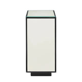 Modern Lacquer Glass Top Side Table - LOOMLAN - Currey & Co - Side Tables