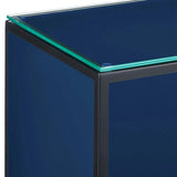 Modern Lacquer Glass Top Side Table - LOOMLAN - Currey & Co - Side Tables