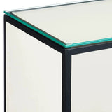 Modern Lacquer Glass Top Side Table - LOOMLAN - Currey & Co - Side Tables