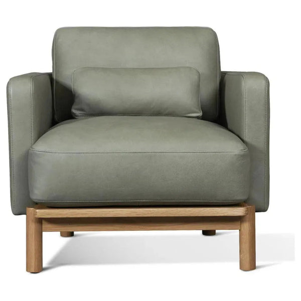 Modern Nubuck Leather Accent Chair Margot - LOOMLAN - One For Victory - Club Chairs