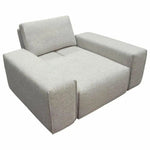 Modular 1 - Seater Adjustable Backrest in Light Grey - LOOMLAN - Diamond Sofa - Modular Components