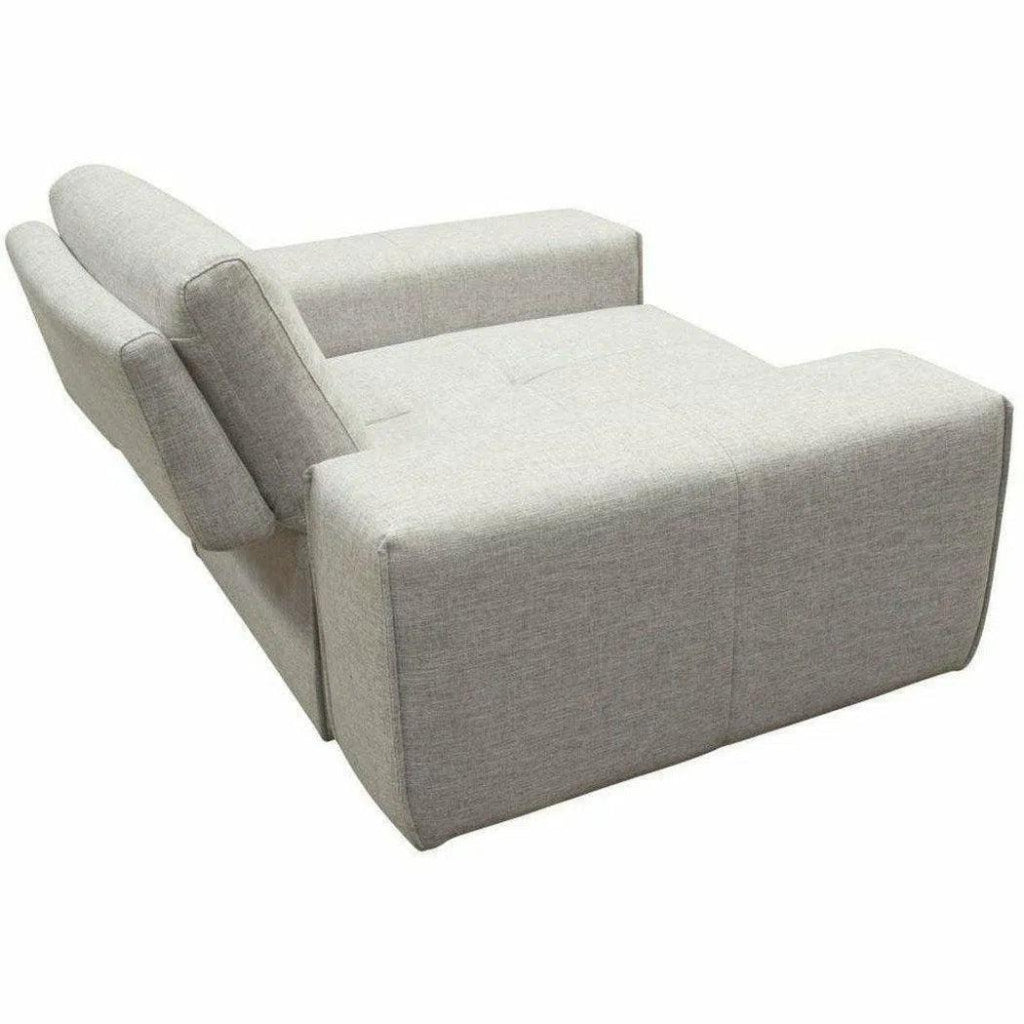 Modular 1 - Seater Adjustable Backrest in Light Grey - LOOMLAN - Diamond Sofa - Modular Components