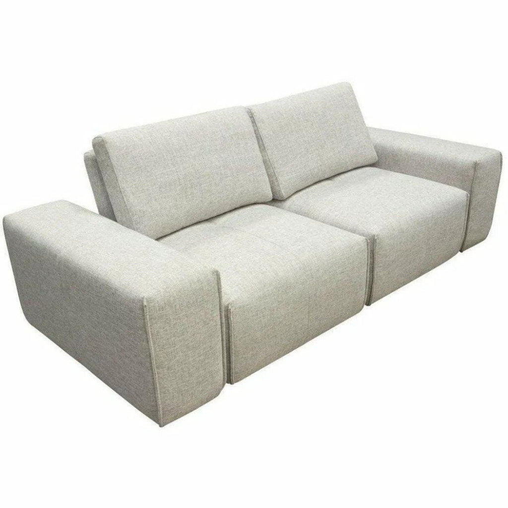 Modular 2 - Seater Adjustable Backrests in Light Grey - LOOMLAN - Diamond Sofa - Modular Sofas