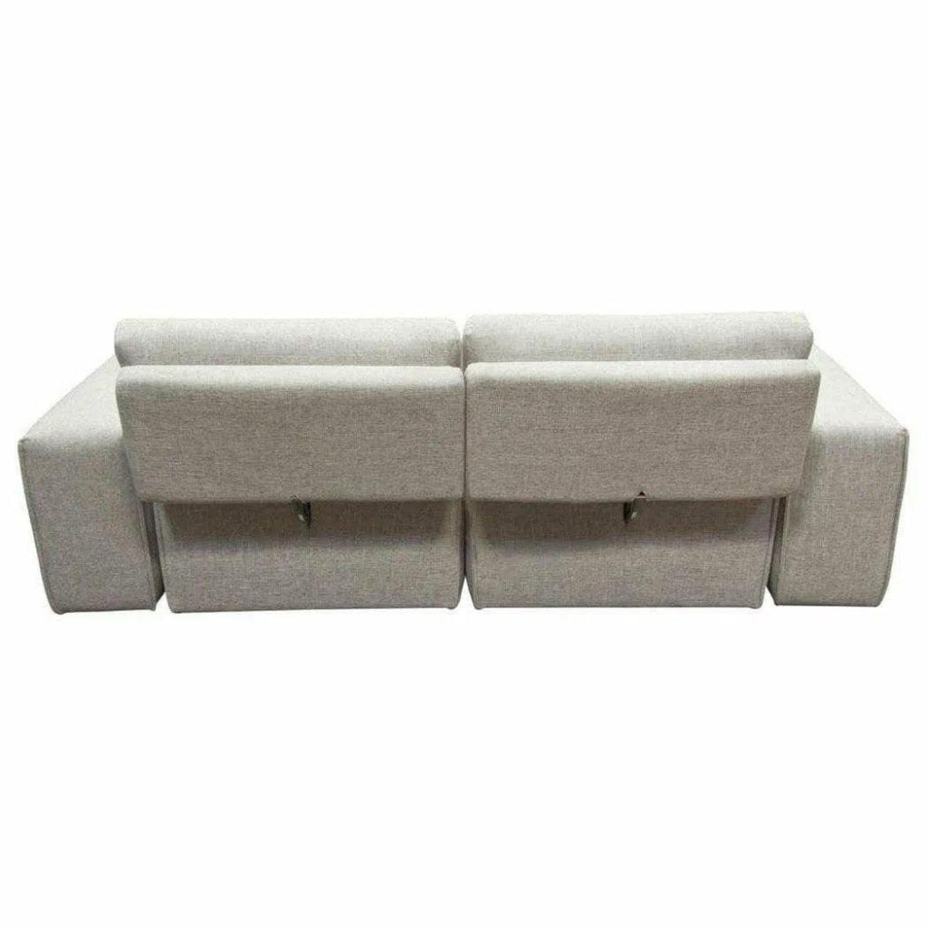 Modular 2 - Seater Adjustable Backrests in Light Grey - LOOMLAN - Diamond Sofa - Modular Sofas