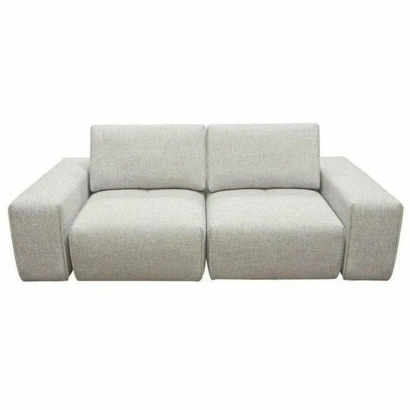 Modular 2 - Seater Adjustable Backrests in Light Grey - LOOMLAN - Diamond Sofa - Modular Sofas