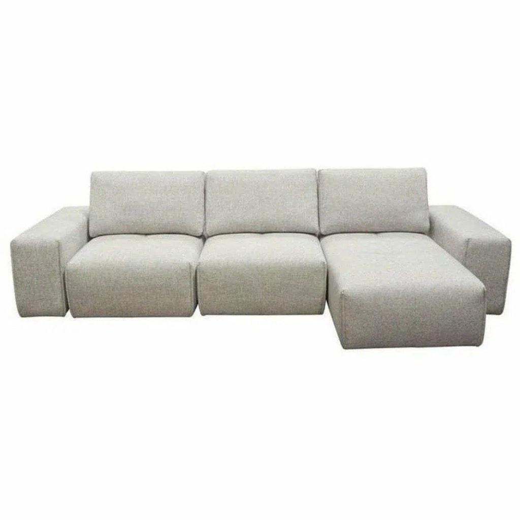 Modular 3 - Seater Chaise Sectional Adjustable Backrest - LOOMLAN - Diamond Sofa - Modular Sofas