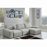 Modular 3 - Seater Chaise Sectional Adjustable Backrest - LOOMLAN - Diamond Sofa - Modular Sofas