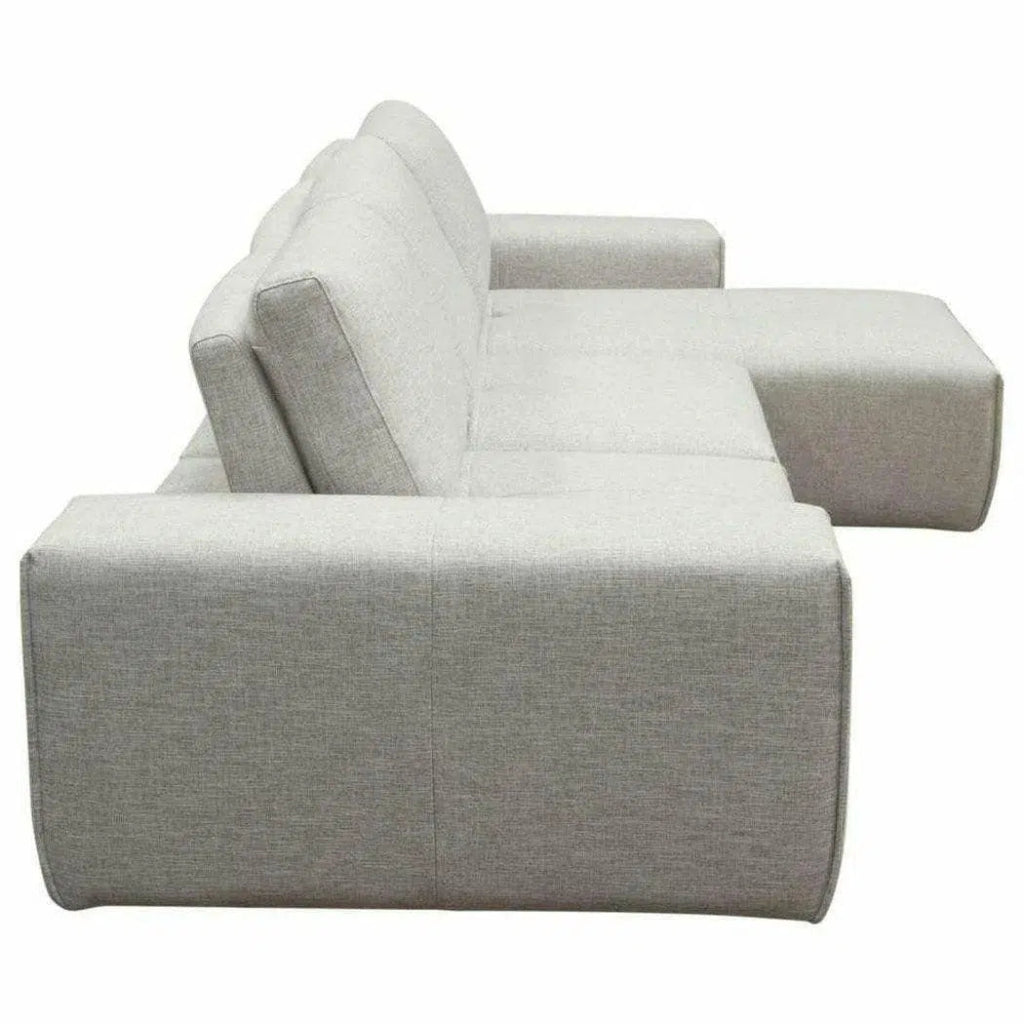 Modular 3 - Seater Chaise Sectional Adjustable Backrest - LOOMLAN - Diamond Sofa - Modular Sofas