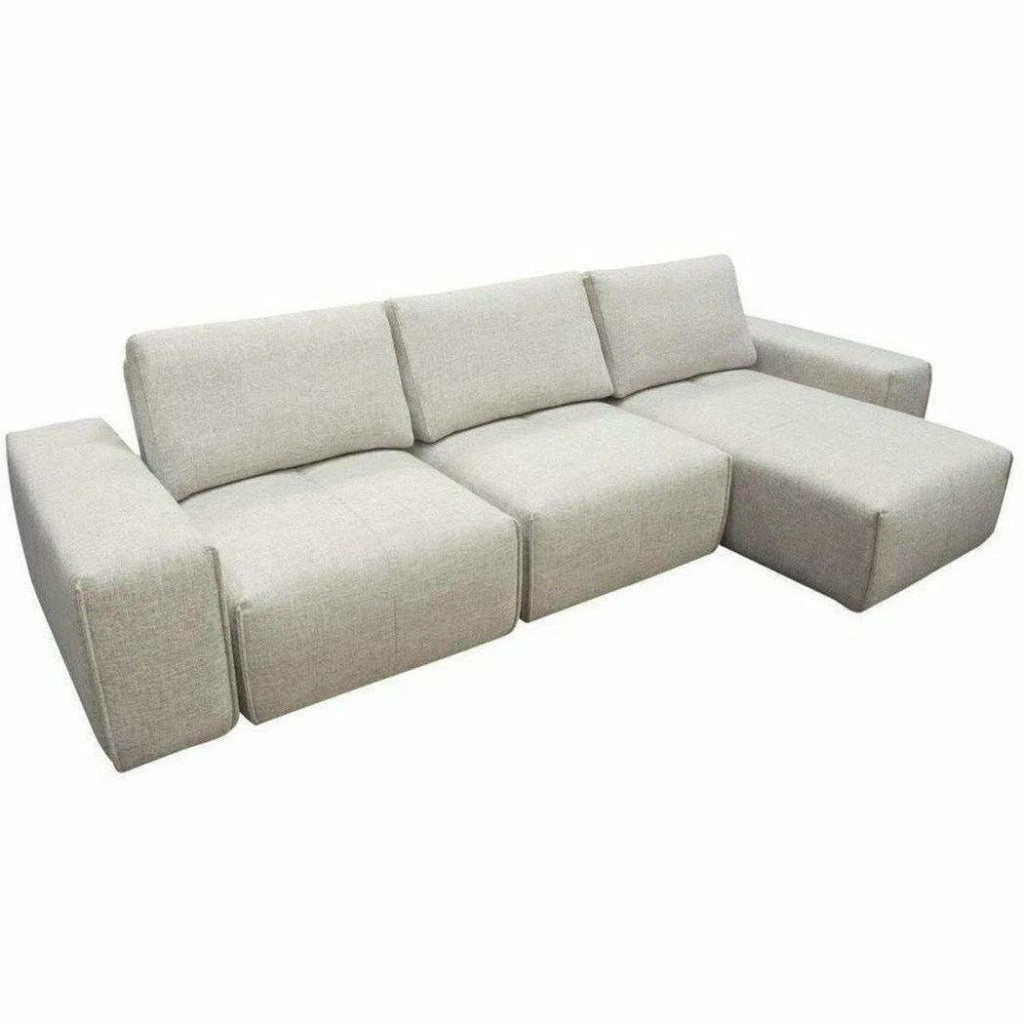 Modular 3 - Seater Chaise Sectional Adjustable Backrest - LOOMLAN - Diamond Sofa - Modular Sofas