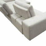 Modular 3 - Seater Chaise Sectional Adjustable Backrest - LOOMLAN - Diamond Sofa - Modular Sofas