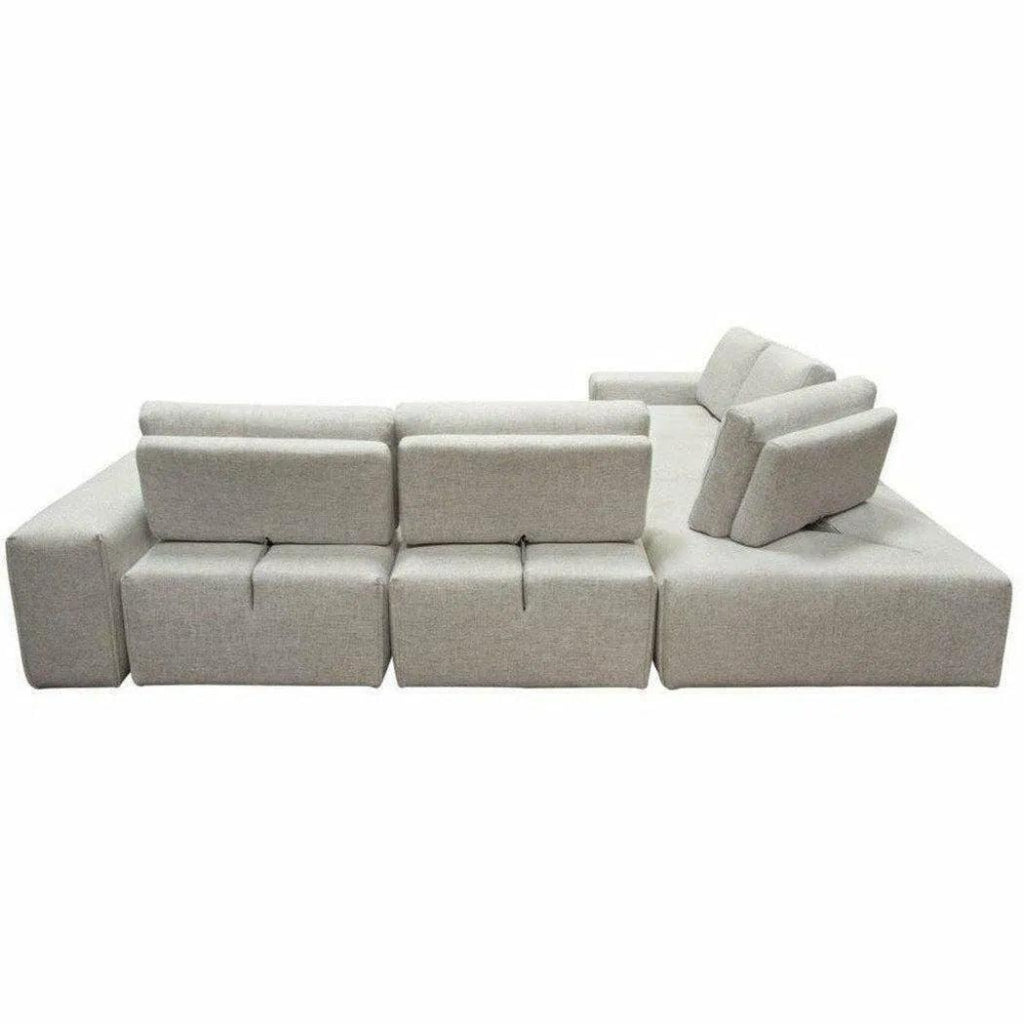 Modular 5 - Seater Corner Sectional Adjustable Backrest - LOOMLAN - Diamond Sofa - Modular Sofas