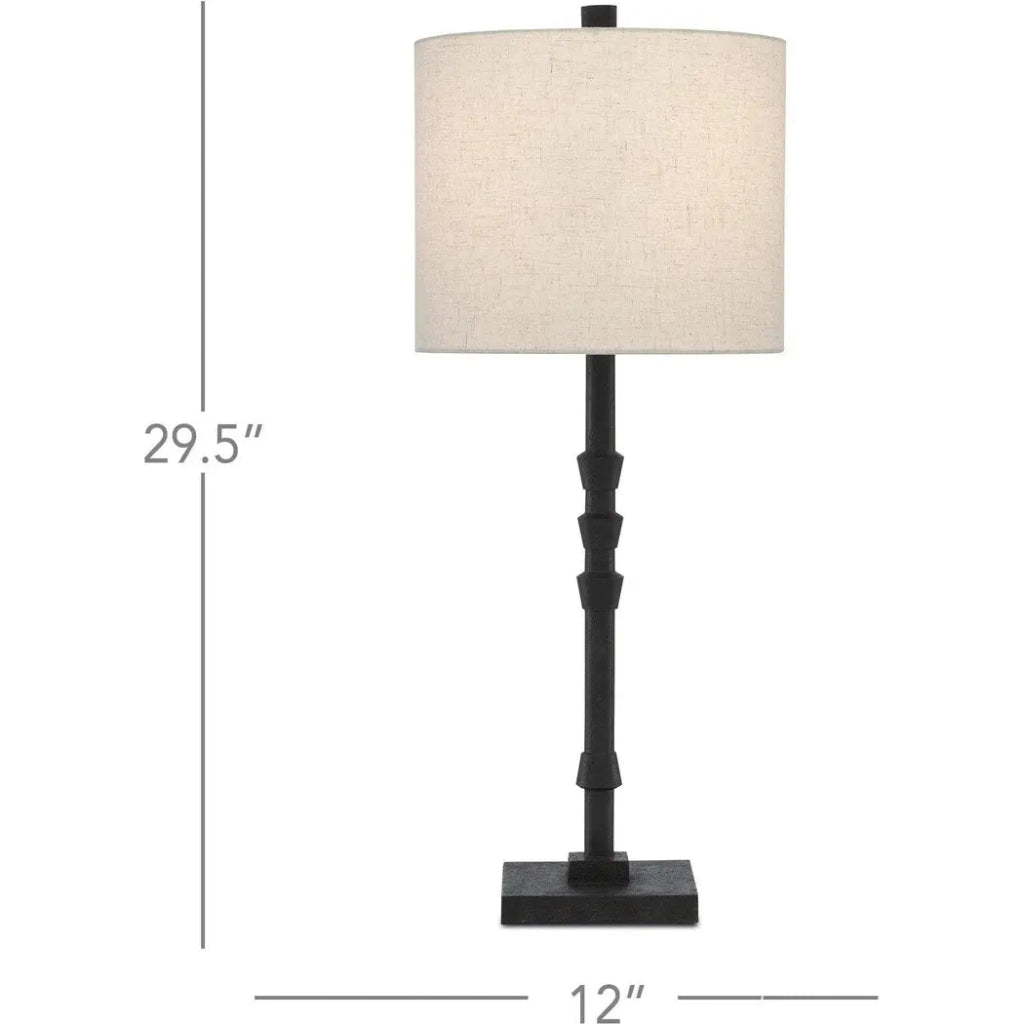 Mole Black Lohn Table Lamp - LOOMLAN - Currey & Co - Table Lamps