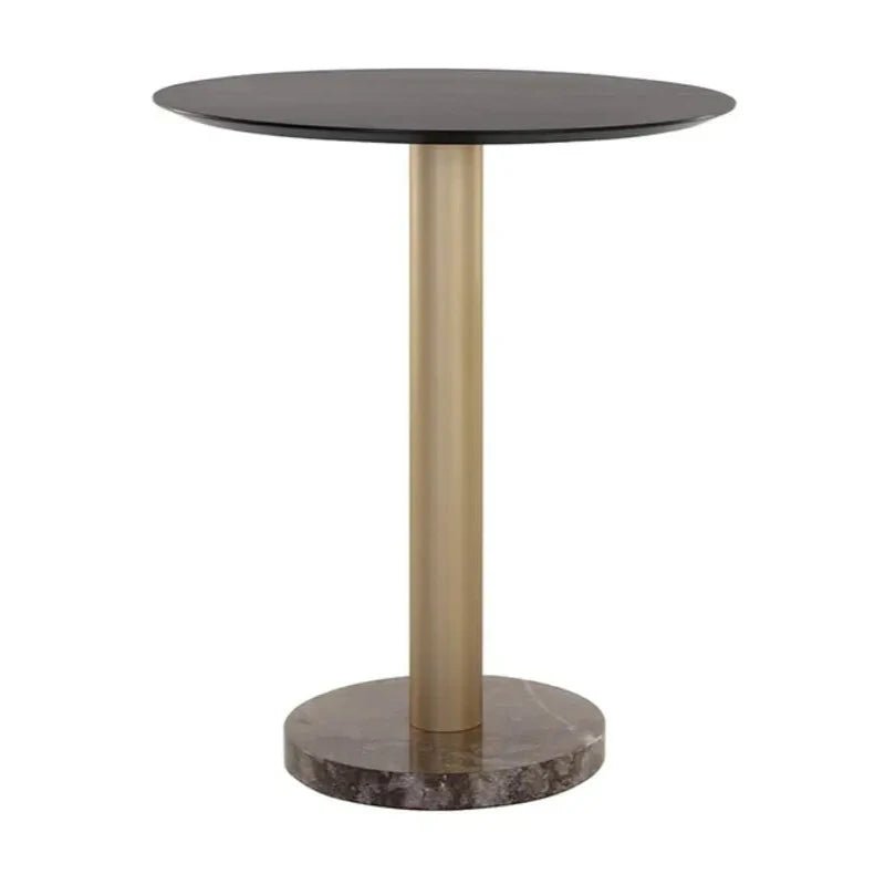 Monaco Wood Topped Round Bar Table - LOOMLAN - SUNPAN - Bar Tables
