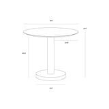 Monaco Wood Toppen Round Dining Table - LOOMLAN - SUNPAN - Dining Tables