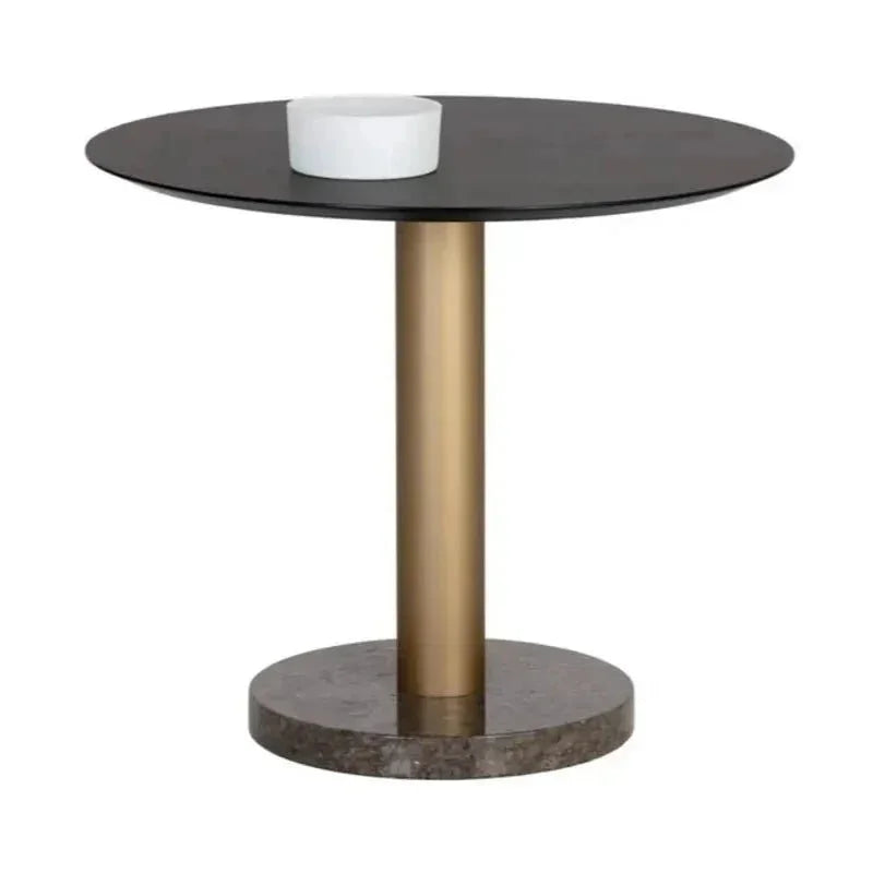Monaco Wood Toppen Round Dining Table - LOOMLAN - SUNPAN - Dining Tables