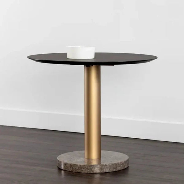 Monaco Wood Toppen Round Dining Table - LOOMLAN - SUNPAN - Dining Tables