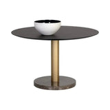 Monaco Wood Toppen Round Dining Table - LOOMLAN - SUNPAN - Dining Tables