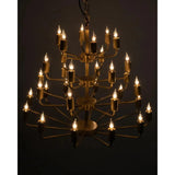 Montoro Metal Chandelier With Antique Brass - LOOMLAN - Noir - Chandeliers