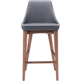 Moor Counter Chair Dark Gray - LOOMLAN - Zuo Modern - Counter Stools