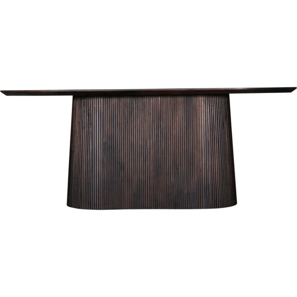 Morlando Wood Black Geometric Dining Table - LOOMLAN - Bassett Mirror - Dining Tables