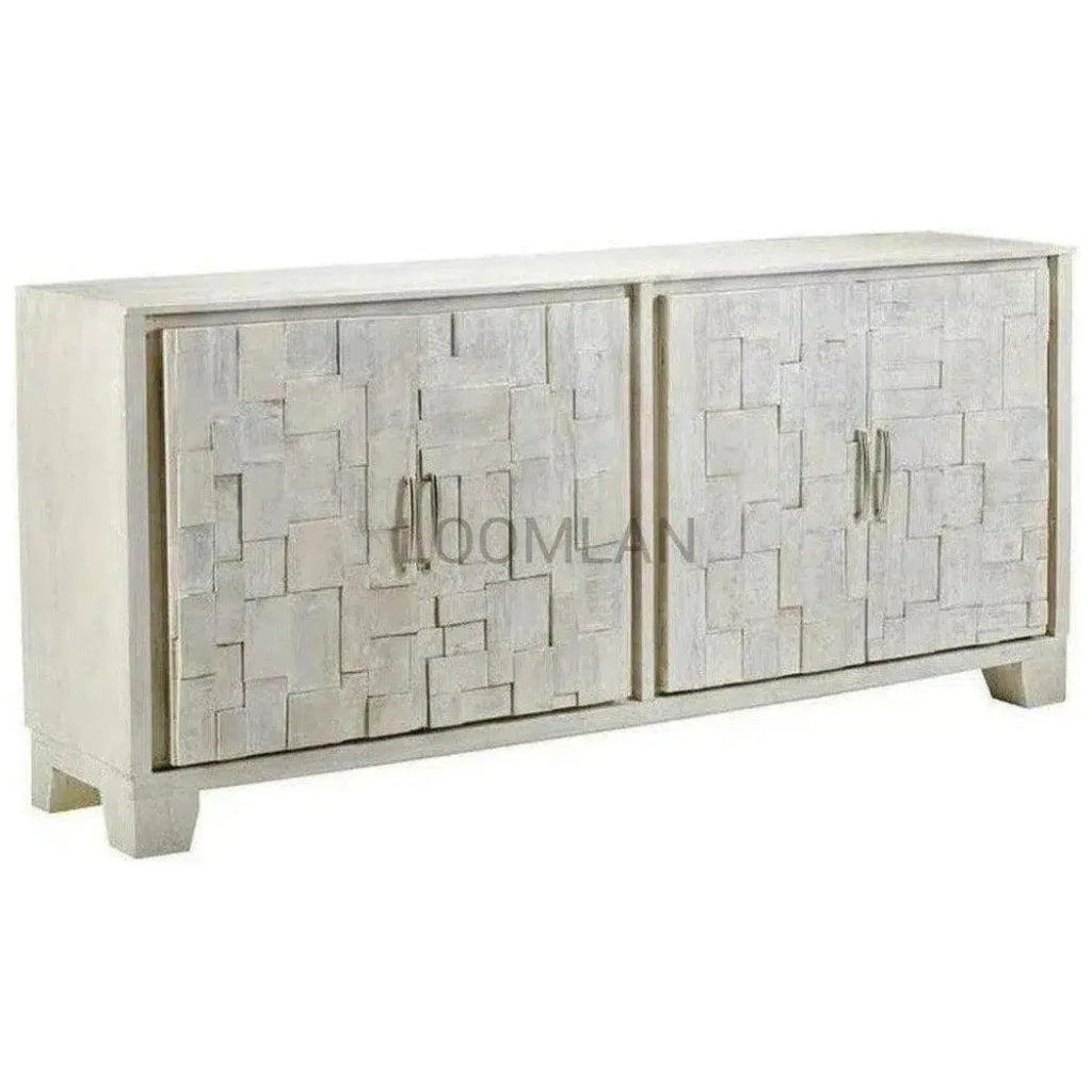 Mosaic Whiteed Sideboard Buffet Door - LOOMLAN - LOOMLAN - Sideboards