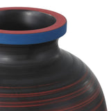 Multi Porcelain Happy 80'S Black Vases 3PC - LOOMLAN - Currey & Co - Vases & Jars