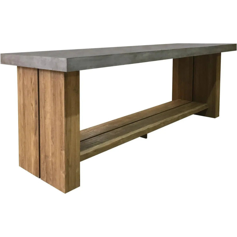 Mykonos Concrete Slate Grey Outdoor Bar Table - LOOMLAN - Seasonal Living - Outdoor Dining Tables