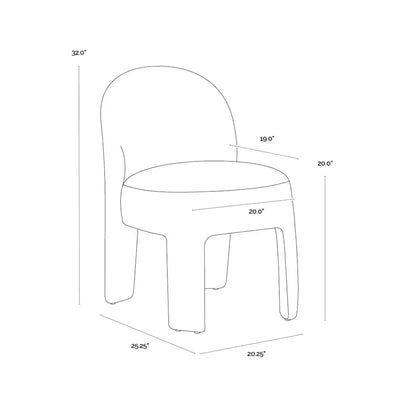 Myrtle Performance Fabric Dining Chair - LOOMLAN - SUNPAN - Dining Chairs