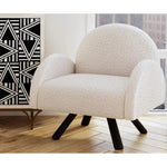 Myrtle Wood Beige Armless Accent Chair - LOOMLAN - Bassett Mirror - Accent Chairs